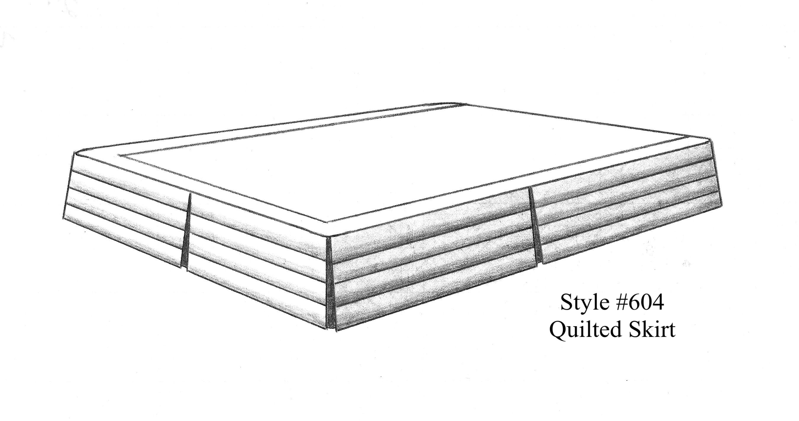604 Quilted Bed Skirt